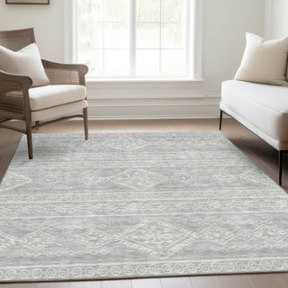 Piper Looms Mayfield Southwest AMF901 Silver Machine Washable Area Rug Lifestyle Image Feature