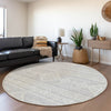 Piper Looms Mayfield Southwest AMF901 Silver Machine Washable Area Rug Round Lifestyle Image Feature