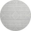 Piper Looms Mayfield Southwest AMF901 Silver Machine Washable Area Rug Round Main Image