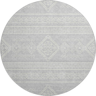 Piper Looms Mayfield Southwest AMF901 Silver Machine Washable Area Rug Round Main Image