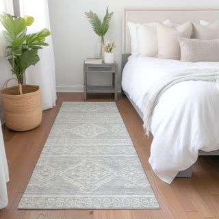 Piper Looms Mayfield Southwest AMF901 Silver Machine Washable Area Rug Runner Lifestyle Image Feature