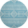 Piper Looms Mayfield Southwest AMF901 Teal Machine Washable Area Rug Round Main Image
