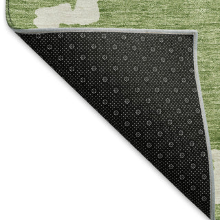Piper Looms Mayfield Diamonds AMF902 Aloe Machine Washable Area Rug Backing Image