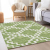 Piper Looms Mayfield Diamonds AMF902 Aloe Machine Washable Area Rug Lifestyle Image Feature
