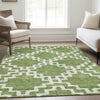 Piper Looms Mayfield Diamonds AMF902 Aloe Machine Washable Area Rug Lifestyle Image Feature