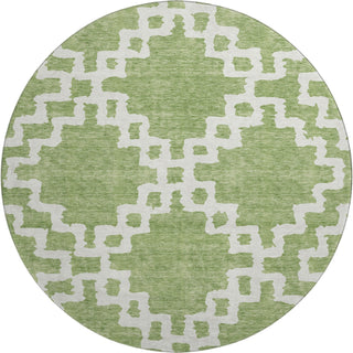 Piper Looms Mayfield Diamonds AMF902 Aloe Machine Washable Area Rug Round Main Image