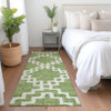 Piper Looms Mayfield Diamonds AMF902 Aloe Machine Washable Area Rug Runner Lifestyle Image Feature