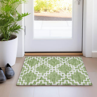 Piper Looms Mayfield Diamonds AMF902 Aloe Machine Washable Area Rug Scatter Lifestyle Image Feature