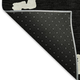 Piper Looms Mayfield Diamonds AMF902 Black Machine Washable Area Rug Backing Image