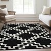 Piper Looms Mayfield Diamonds AMF902 Black Machine Washable Area Rug Lifestyle Image Feature