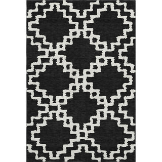 Piper Looms Mayfield Diamonds AMF902 Black Machine Washable Area Rug main image