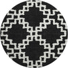 Piper Looms Mayfield Diamonds AMF902 Black Machine Washable Area Rug Round Main Image