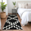 Piper Looms Mayfield Diamonds AMF902 Black Machine Washable Area Rug Runner Lifestyle Image Feature