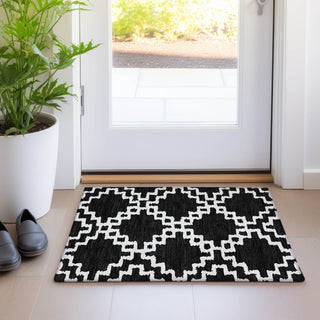 Piper Looms Mayfield Diamonds AMF902 Black Machine Washable Area Rug Scatter Lifestyle Image Feature