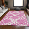Piper Looms Mayfield Diamonds AMF902 Blush Machine Washable Area Rug Lifestyle Image Feature