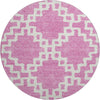 Piper Looms Mayfield Diamonds AMF902 Blush Machine Washable Area Rug Round Main Image