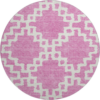 Piper Looms Mayfield Diamonds AMF902 Blush Machine Washable Area Rug Round Main Image
