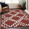 Piper Looms Mayfield Diamonds AMF902 Brick Machine Washable Area Rug Lifestyle Image Feature