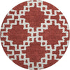 Piper Looms Mayfield Diamonds AMF902 Brick Machine Washable Area Rug Round Main Image