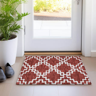 Piper Looms Mayfield Diamonds AMF902 Brick Machine Washable Area Rug Scatter Lifestyle Image Feature