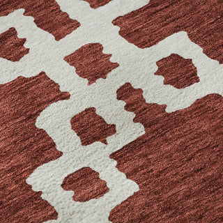 Piper Looms Mayfield Diamonds AMF902 Brick Machine Washable Area Rug Swatch Image