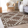 Piper Looms Mayfield Diamonds AMF902 Brown Machine Washable Area Rug Lifestyle Image Feature