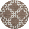 Piper Looms Mayfield Diamonds AMF902 Brown Machine Washable Area Rug Round Main Image