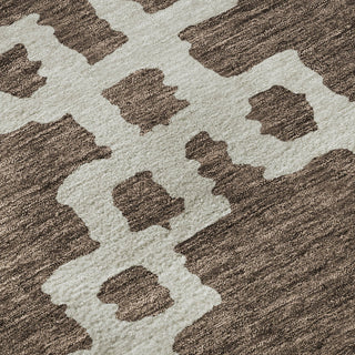 Piper Looms Mayfield Diamonds AMF902 Brown Machine Washable Area Rug Swatch Image