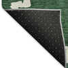 Piper Looms Mayfield Diamonds AMF902 Emerald Machine Washable Area Rug Backing Image