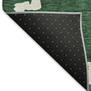 Piper Looms Mayfield Diamonds AMF902 Emerald Machine Washable Area Rug Backing Image