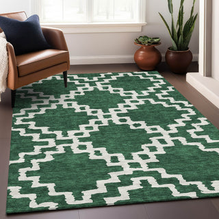 Piper Looms Mayfield Diamonds AMF902 Emerald Machine Washable Area Rug Lifestyle Image Feature