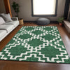 Piper Looms Mayfield Diamonds AMF902 Emerald Machine Washable Area Rug Lifestyle Image Feature