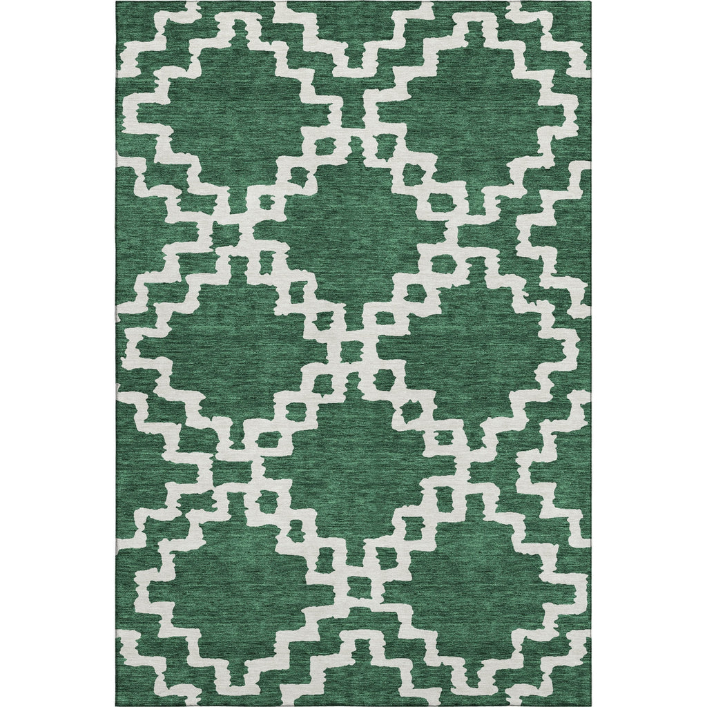 Piper Looms Mayfield Diamonds AMF902 Emerald Machine Washable Area Rug main image