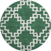 Piper Looms Mayfield Diamonds AMF902 Emerald Machine Washable Area Rug Round Main Image