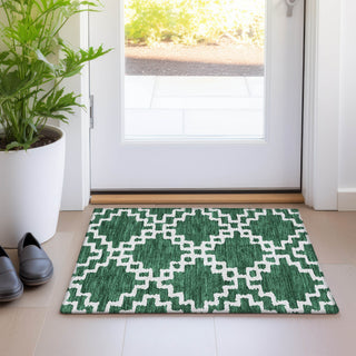 Piper Looms Mayfield Diamonds AMF902 Emerald Machine Washable Area Rug Scatter Lifestyle Image Feature