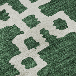 Piper Looms Mayfield Diamonds AMF902 Emerald Machine Washable Area Rug Swatch Image