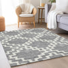 Piper Looms Mayfield Diamonds AMF902 Gray Machine Washable Area Rug Lifestyle Image Feature