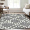 Piper Looms Mayfield Diamonds AMF902 Gray Machine Washable Area Rug Lifestyle Image Feature