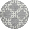 Piper Looms Mayfield Diamonds AMF902 Gray Machine Washable Area Rug Round Main Image