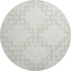 Piper Looms Mayfield Diamonds AMF902 Ivory Machine Washable Area Rug Round Main Image