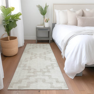 Piper Looms Mayfield Diamonds AMF902 Ivory Machine Washable Area Rug Runner Lifestyle Image Feature