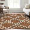 Piper Looms Mayfield Diamonds AMF902 Paprika Machine Washable Area Rug Lifestyle Image Feature