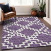 Piper Looms Mayfield Diamonds AMF902 Purple Machine Washable Area Rug Lifestyle Image Feature