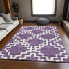 Piper Looms Mayfield Diamonds AMF902 Purple Machine Washable Area Rug Lifestyle Image Feature