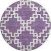 Piper Looms Mayfield Diamonds AMF902 Purple Machine Washable Area Rug Round Main Image