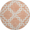 Piper Looms Mayfield Diamonds AMF902 Salmon Machine Washable Area Rug Round Main Image