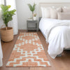 Piper Looms Mayfield Diamonds AMF902 Salmon Machine Washable Area Rug Runner Lifestyle Image Feature