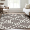 Piper Looms Mayfield Diamonds AMF902 Taupe Machine Washable Area Rug Lifestyle Image Feature