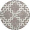 Piper Looms Mayfield Diamonds AMF902 Taupe Machine Washable Area Rug Round Main Image