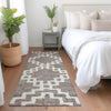Piper Looms Mayfield Diamonds AMF902 Taupe Machine Washable Area Rug Runner Lifestyle Image Feature